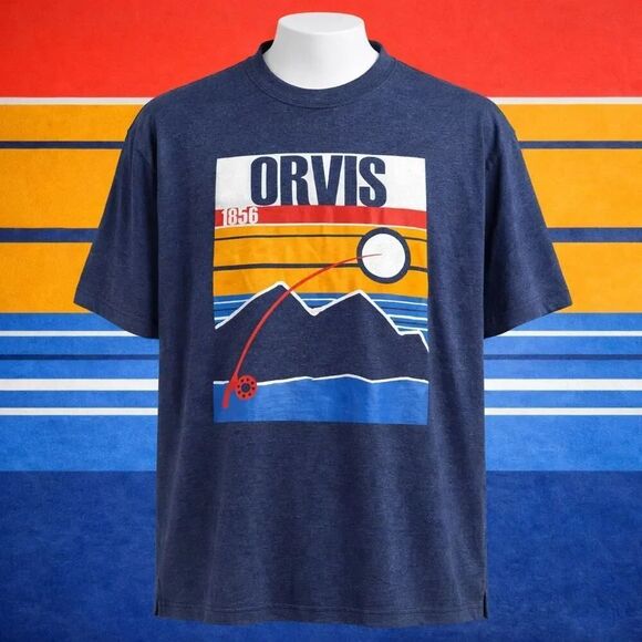 Orvis Other - Orvis Classic Fit 1856 Fishing Mountain Blue SS Shirt XXL